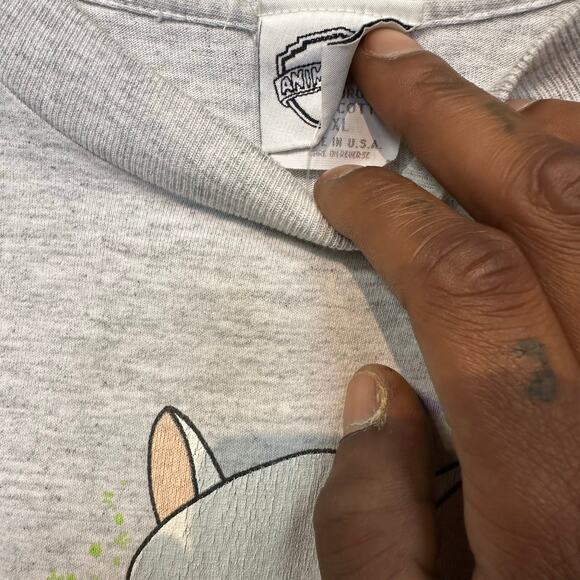 1993 Vintage Pinky & The Brain T-shirt Size XL Made In USA - Picture 3 of 4